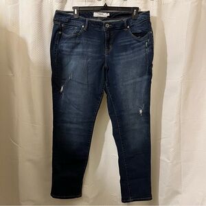 Torrid Boyfriend Jeans Distressed Classic Denim Dark Wash Stretch 20